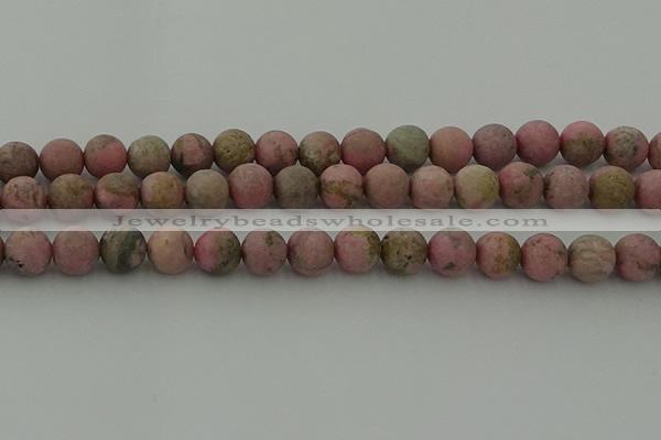 CRC1004 15.5 inches 12mm round matte rhodochrosite gemstone beads