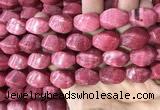 CRC1060 15.5 inches 13*18mm twisted rice rhodochrosite beads