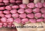 CRC1064 15.5 inches 13*18mm flat teardrop rhodochrosite beads