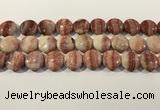 CRC1070 15.5 inches 20mm flat round rhodochrosite beads