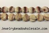 CRC1071 15.5 inches 25mm flat round rhodochrosite beads