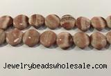 CRC1072 15.5 inches 25mm flat round rhodochrosite beads