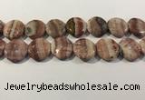 CRC1073 15.5 inches 25mm flat round rhodochrosite beads