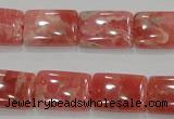 CRC108 15.5 inches 13*18mm rectangle natural argentina rhodochrosite beads