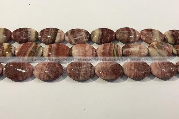 CRC1080 15.5 inches 18*25mm oval rhodochrosite beads wholesale