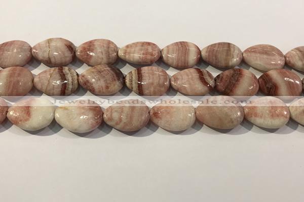 CRC1087 15.5 inches 18*25mm flat teardrop rhodochrosite beads