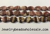 CRC1088 15.5 inches 18*25mm flat teardrop rhodochrosite beads