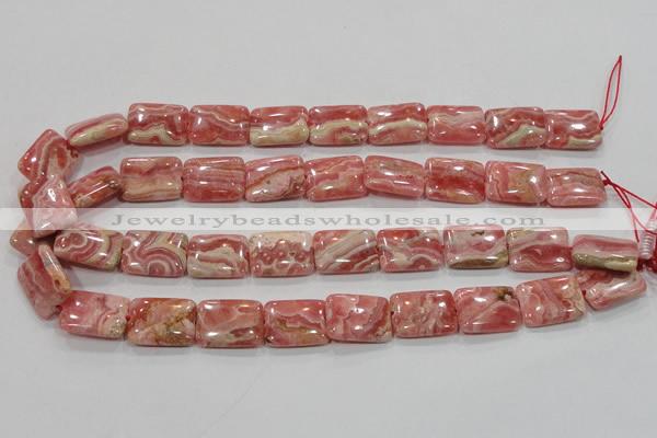 CRC109 15.5 inches 15*20mm rectangle natural argentina rhodochrosite beads