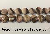 CRC1092 15.5 inches 25*25mm heart rhodochrosite beads wholesale