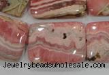 CRC111 15.5 inches 22*30mm rectangle natural argentina rhodochrosite beads