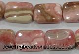 CRC112 15.5 inches 15*20mm rectangle natural argentina rhodochrosite beads