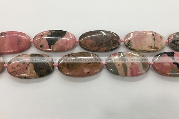 CRC1168 15.5 inches 30*50mm oval rhodochrosite gemstone beads