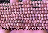 CRC1170 15.5 inches 5mm faceted round rhodochrosite gemstone beads