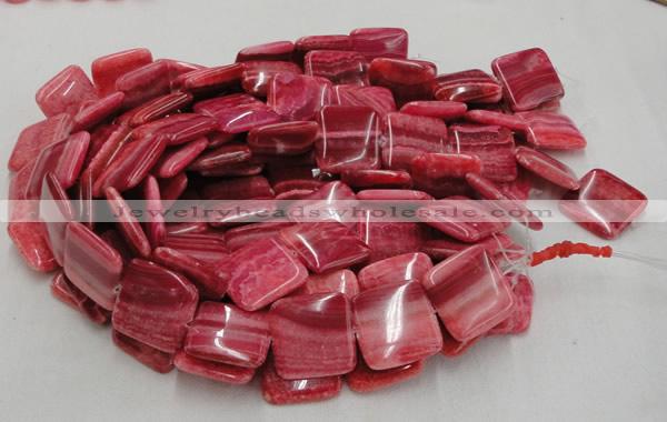 CRC15 16 inches 30*30mm square rhodochrosite beads wholesale