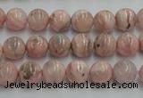 CRC152 15.5 inches 8mm round Argentina rhodochrosite beads