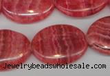 CRC27 15.5 inches 22*30mm oval dyed rhodochrosite gemstone beads