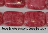 CRC34 15.5 inches 18*25mm rectangle dyed rhodochrosite gemstone beads