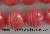 CRC408 15.5 inches 20mm faceted round synthetic rhodochrosite beads