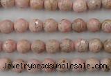 CRC451 15.5 inches 6mm faceted round Argentina rhodochrosite beads