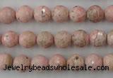 CRC453 15.5 inches 10mm faceted round Argentina rhodochrosite beads