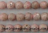 CRC454 15.5 inches 12mm faceted round Argentina rhodochrosite beads