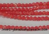 CRC510 15.5 inches 4mm faceted round synthetic rhodochrosite beads