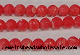 CRC512 15.5 inches 8mm faceted round synthetic rhodochrosite beads