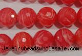 CRC515 15.5 inches 14mm faceted round synthetic rhodochrosite beads