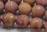 CRC62 15.5 inches 16mm faceted round rhodochrosite gemstone beads