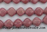 CRC681 15.5 inches 10*10mm diamond rhodochrosite beads wholesale