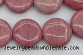 CRC693 15.5 inches 20mm flat round rhodochrosite beads wholesale