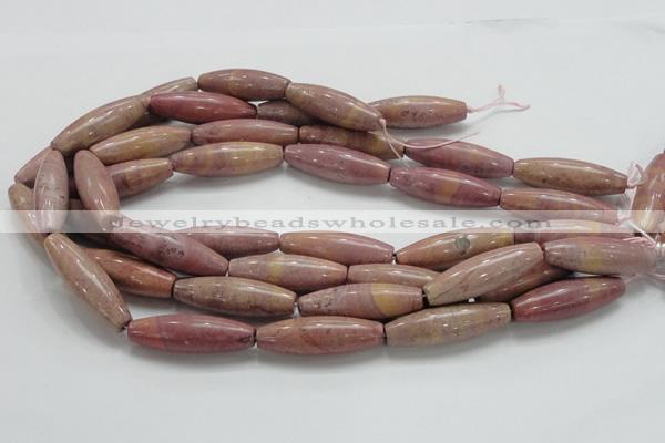 CRC70 15.5 inches 12*40mm rice rhodochrosite gemstone beads