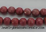 CRC803 15.5 inches 10mm faceted round Brazilian rhodochrosite beads