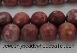 CRC804 15.5 inches 12mm faceted round Brazilian rhodochrosite beads