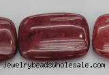 CRC827 15.5 inches 30*40mm rectangle Brazilian rhodochrosite beads