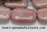 CRC83 15.5 inches 22*30mm rectangle rhodochrosite gemstone beads