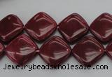 CRC841 15.5 inches 14*14mm diamond Brazilian rhodochrosite beads