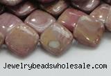 CRC85 15.5 inches 13*13mm diamond rhodochrosite gemstone beads