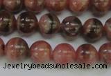 CRC915 15.5 inches 8mm round natural rhodochrosite beads