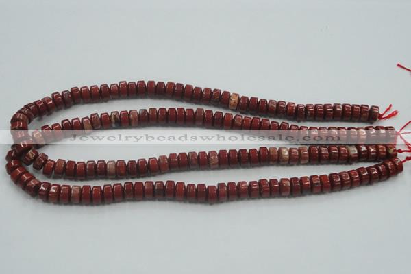 CRE05 16 inches 5*8mm rondelle natural red jasper beads wholesale