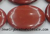 CRE14 16 inches 30*40mm oval natural red jasper beads wholesale