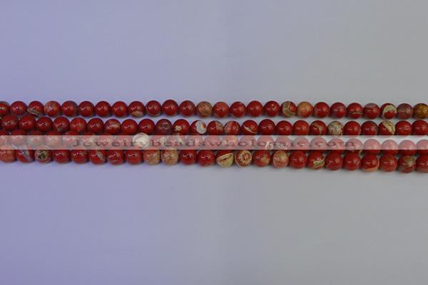 CRE300 15.5 inches 4mm round red jasper beads wholesale