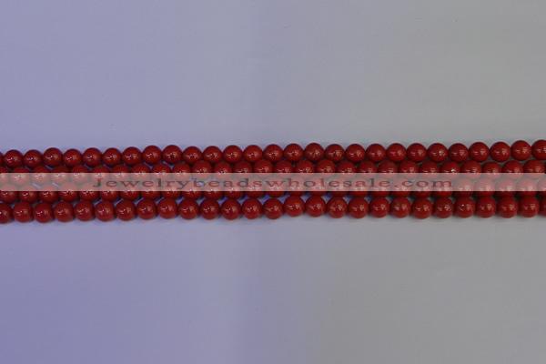 CRE320 15.5 inches 4mm round red jasper beads wholesale