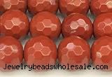 CRE360 15 inches 6mm faceted round red jasper beads wholesale