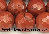 CRE362 15 inches 10mm faceted round red jasper beads wholesale