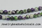 CRF01 15.5 inches 4mm round dyed rain flower stone beads wholesale