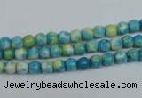 CRF100 15.5 inches 4mm round dyed rain flower stone beads wholesale