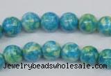 CRF102 15.5 inches 8mm round dyed rain flower stone beads wholesale