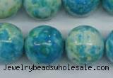 CRF108 15.5 inches 20mm round dyed rain flower stone beads wholesale