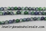 CRF150 15.5 inches 4mm round dyed rain flower stone beads wholesale